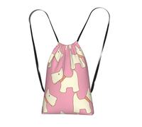 YWPCOIUYB Cartoon Pet Dog Scottish Terrier, Drawstring Sackpack Unisex String Bag Sport Gym Bag Casual Daypack Foldable Drawstring Backpack