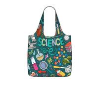 YWPCOIUYB Cartoon Science Theme,Shopping Bags Reusable Grocery Bags Foldable Tote Bags Large Capacity Storage Bag