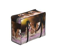 YWPCOIUYB Cavalier King Charles Spaniel White Brown Dogs,Large Capacity Storage Bag Portable Shopping Bags Reusable Foldable Grocery Bags