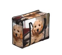 YWPCOIUYB Cockapoo Beige Curly Dogs Pets Dogs,Large Capacity Storage Bag Portable Shopping Bags Reusable Foldable Grocery Bags