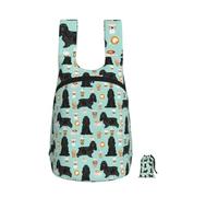 YWPCOIUYB Cocker Spaniel With Coffees Black Cocker Spaniel Dog, Foldable Storage Backpack Unisex Sackpack Sport Gym Bag Casual Daypack