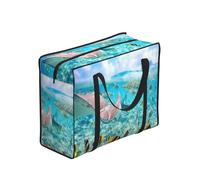 YWPCOIUYB Colorful Fishes Printing,Large Capacity Storage Bag Portable Shopping Bags Reusable Foldable Grocery Bags