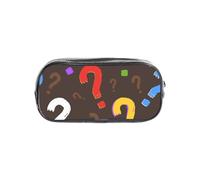 YWPCOIUYB Colorful Question Mark, Transparent Pencil Case Portable PVC Pen Pouch Stationery Bag for School Office