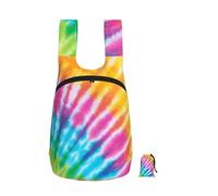 YWPCOIUYB Colorful Spiral Tie Dye Rainbow, Foldable Storage Backpack Unisex Sackpack Sport Gym Bag Casual Daypack