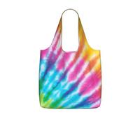 YWPCOIUYB Colorful Spiral Tie Dye Rainbow,Shopping Bags Reusable Grocery Bags Foldable Tote Bags Large Capacity Storage Bag