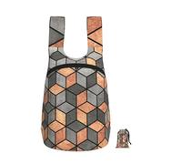 YWPCOIUYB Concrete And Copper Cubes, Foldable Storage Backpack Unisex Sackpack Sport Gym Bag Casual Daypack