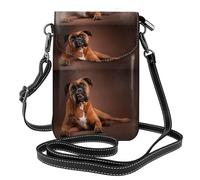 YWPCOIUYB Cool Lying Boxer Dog, Small Crossbody Bags, Cell Phone Purses For Women - PU Leather Cellphone Wallet With Credit Card Slots