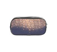 YWPCOIUYB Copper Blue Navy Rose Glitter Makeup Artist Beauty, Transparent Pencil Case Portable PVC Pen Pouch Stationery Bag for School Office
