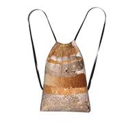 YWPCOIUYB Copper Gold Strokes Glamour Texture, Drawstring Sackpack Unisex String Bag Sport Gym Bag Casual Daypack Foldable Drawstring Backpack