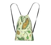 YWPCOIUYB Corn Peas Pod Beans Pod Caper, Drawstring Sackpack Unisex String Bag Sport Gym Bag Casual Daypack Foldable Drawstring Backpack