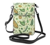 YWPCOIUYB Corn Peas Pod Beans Pod Caper, Small Crossbody Bags, Cell Phone Purses For Women - PU Leather Cellphone Wallet With Credit Card Slots