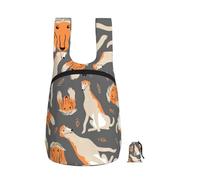 YWPCOIUYB Cute Afghan Hound, Foldable Storage Backpack Unisex Sackpack Sport Gym Bag Casual Daypack