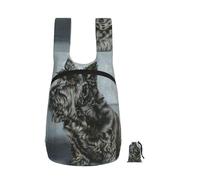YWPCOIUYB Cute Black Scottish Terrier Dog Art, Foldable Storage Backpack Unisex Sackpack Sport Gym Bag Casual Daypack