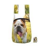 YWPCOIUYB Cute Bulldog Puppy Print, Foldable Storage Backpack Unisex Sackpack Sport Gym Bag Casual Daypack