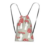 YWPCOIUYB Cute Cartoon Mushrooms Red, Drawstring Sackpack Unisex String Bag Sport Gym Bag Casual Daypack Foldable Drawstring Backpack