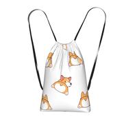 YWPCOIUYB Cute Corgi Butt, Drawstring Sackpack Unisex String Bag Sport Gym Bag Casual Daypack Foldable Drawstring Backpack