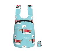 YWPCOIUYB Cute Dachshund Dog Pattern, Foldable Storage Backpack Unisex Sackpack Sport Gym Bag Casual Daypack