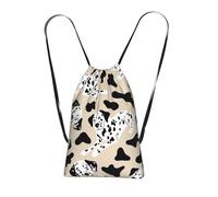 YWPCOIUYB Cute Dalmatian, Drawstring Sackpack Unisex String Bag Sport Gym Bag Casual Daypack Foldable Drawstring Backpack