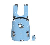YWPCOIUYB Cute Dog Of Schnauzer Animal Pattern, Foldable Storage Backpack Unisex Sackpack Sport Gym Bag Casual Daypack
