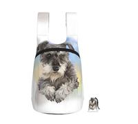 YWPCOIUYB Cute Mini Schnauzer Print, Foldable Storage Backpack Unisex Sackpack Sport Gym Bag Casual Daypack