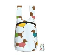YWPCOIUYB Dachshund Dog Cute Wallpaper, Foldable Storage Backpack Unisex Sackpack Sport Gym Bag Casual Daypack