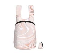 YWPCOIUYB Delicate Pink Marble Of Marble With Imitation Of Rose Gold, Foldable Storage Backpack Unisex Sackpack Sport Gym Bag Casual Daypack