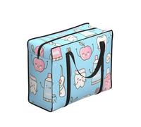 YWPCOIUYB Dentist Teeth Tooth Brushes,Large Capacity Storage Bag Portable Shopping Bags Reusable Foldable Grocery Bags