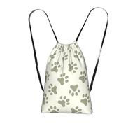 YWPCOIUYB Dog Paws, Drawstring Sackpack Unisex String Bag Sport Gym Bag Casual Daypack Foldable Drawstring Backpack