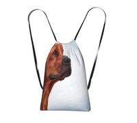YWPCOIUYB Dog Rhodesian Ridgeback, Drawstring Sackpack Unisex String Bag Sport Gym Bag Casual Daypack Foldable Drawstring Backpack