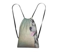 YWPCOIUYB Drawing Dog Alaskan Malamute Portrait, Drawstring Sackpack Unisex String Bag Sport Gym Bag Casual Daypack Foldable Drawstring Backpack