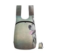 YWPCOIUYB Drawing Dog Alaskan Malamute Portrait, Foldable Storage Backpack Unisex Sackpack Sport Gym Bag Casual Daypack
