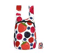 YWPCOIUYB Falling Ripe Berries Raspberries, Foldable Storage Backpack Unisex Sackpack Sport Gym Bag Casual Daypack