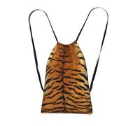 YWPCOIUYB Faux Siberian Tiger Skin, Drawstring Sackpack Unisex String Bag Sport Gym Bag Casual Daypack Foldable Drawstring Backpack