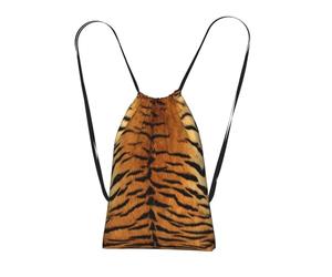 YWPCOIUYB Faux Siberian Tiger Skin, Drawstring Sackpack Unisex String Bag Sport Gym Bag Casual Daypack Foldable Drawstring Backpack