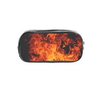 YWPCOIUYB Fire Burn Design Pattern, Transparent Pencil Case Portable PVC Pen Pouch Stationery Bag for School Office