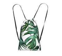 YWPCOIUYB Flourishing Palm Leaves, Drawstring Sackpack Unisex String Bag Sport Gym Bag Casual Daypack Foldable Drawstring Backpack