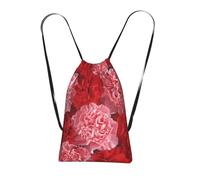YWPCOIUYB Flowers Plants Carnation Flower Wallpaper, Drawstring Sackpack Unisex String Bag Sport Gym Bag Casual Daypack Foldable Drawstring Backpack