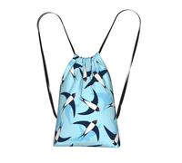 YWPCOIUYB Flying Swallows, Drawstring Sackpack Unisex String Bag Sport Gym Bag Casual Daypack Foldable Drawstring Backpack