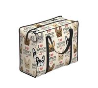 YWPCOIUYB French Bulldog Seamless Pattern In Vintage Style,Large Capacity Storage Bag Portable Shopping Bags Reusable Foldable Grocery Bags