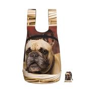 YWPCOIUYB French BullDogs Mall Puppy Brown Little Dogs, Foldable Storage Backpack Unisex Sackpack Sport Gym Bag Casual Daypack