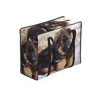 YWPCOIUYB German Shepherd Puppies Print,Large Capacity Storage Bag Portable Shopping Bags Reusable Foldable Grocery Bags