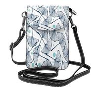 YWPCOIUYB Gingko Biloba, Small Crossbody Bags, Cell Phone Purses For Women - PU Leather Cellphone Wallet With Credit Card Slots