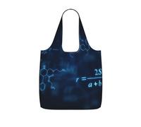 YWPCOIUYB Glowing Mathematical Physics Chemistry Formulas,Shopping Bags Reusable Grocery Bags Foldable Tote Bags Large Capacity Storage Bag