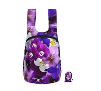 YWPCOIUYB Graphic Pansy Easter Spring Flowers, Foldable Storage Backpack Unisex Sackpack Sport Gym Bag Casual Daypack