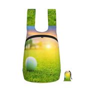 YWPCOIUYB Green Golf Ball Sunset Printed, Foldable Storage Backpack Unisex Sackpack Sport Gym Bag Casual Daypack