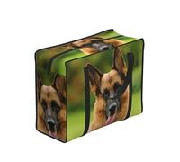 YWPCOIUYB Happy German Shepherd Printed,Large Capacity Storage Bag Portable Shopping Bags Reusable Foldable Grocery Bags