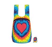 YWPCOIUYB Heart Love Rainbow Tie Dye, Foldable Storage Backpack Unisex Sackpack Sport Gym Bag Casual Daypack