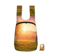YWPCOIUYB Horse At Dusk, Foldable Storage Backpack Unisex Sackpack Sport Gym Bag Casual Daypack