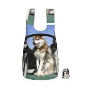 YWPCOIUYB Husky Huskie Dogs, Foldable Storage Backpack Unisex Sackpack Sport Gym Bag Casual Daypack