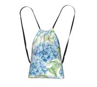 YWPCOIUYB Hydrangea Watercolor Printed, Drawstring Sackpack Unisex String Bag Sport Gym Bag Casual Daypack Foldable Drawstring Backpack